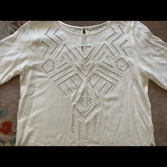 Ivory Cutout Blouse by Twelfth Street by Cynthia Vincent from Anthropologie - Picture 3 of 5